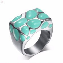 Nuevos anillos de acero inoxidable del diseño de la joyería del esmalte para mujer antiguo